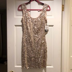 Gold sequin dress